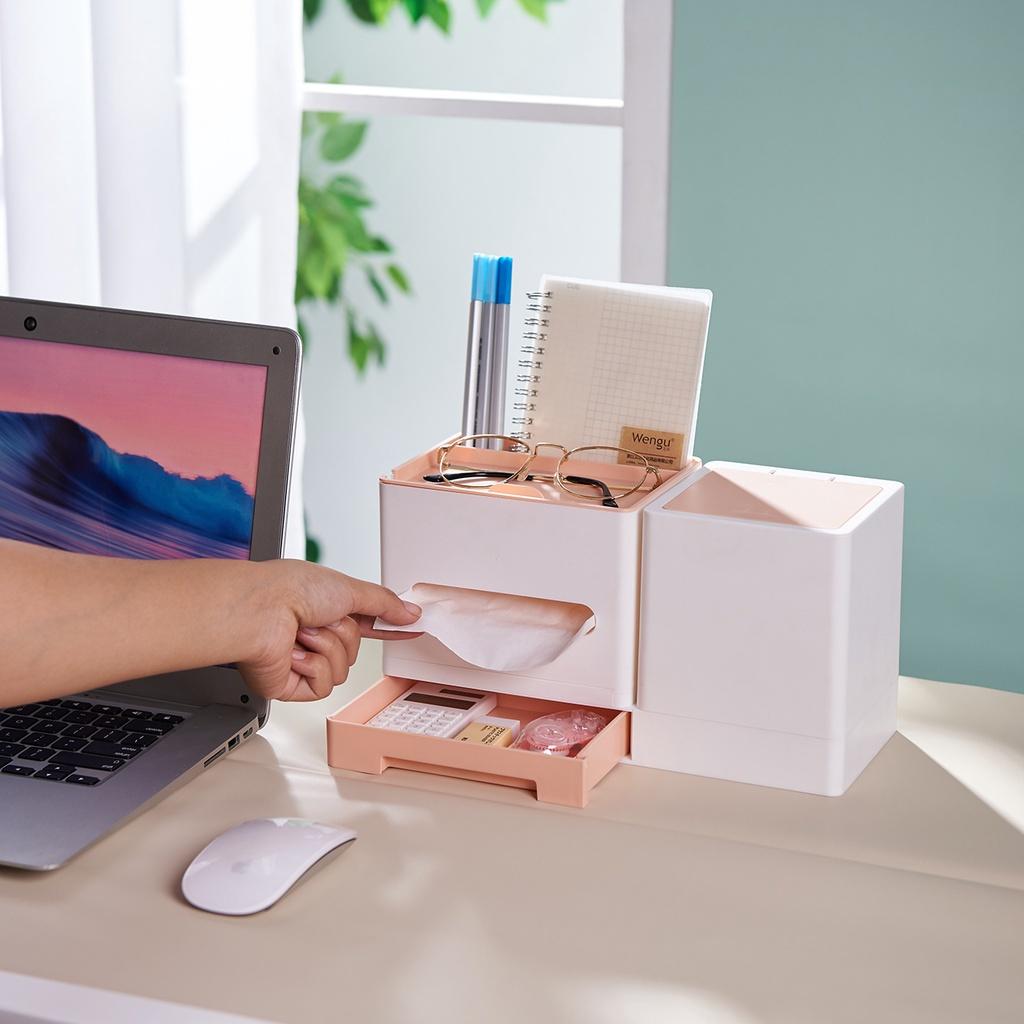 Hộp Đựng Khăn Giấy Đa Năng Để Bàn Tiện Dụng Giá Đỡ