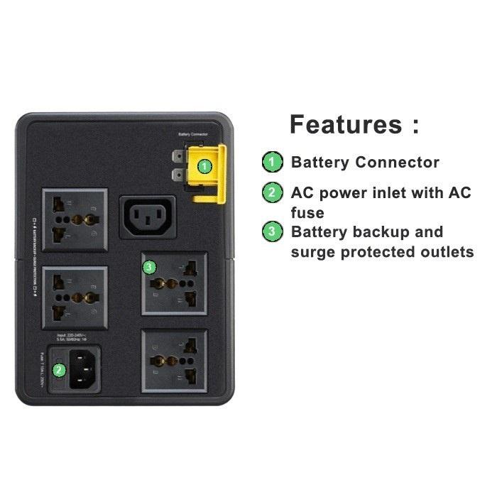 Bộ lưu điện UPS APC BVX1200LI-MS - 650W-1200 VA - Bảo hành 2 năm - Hàng chính hãng