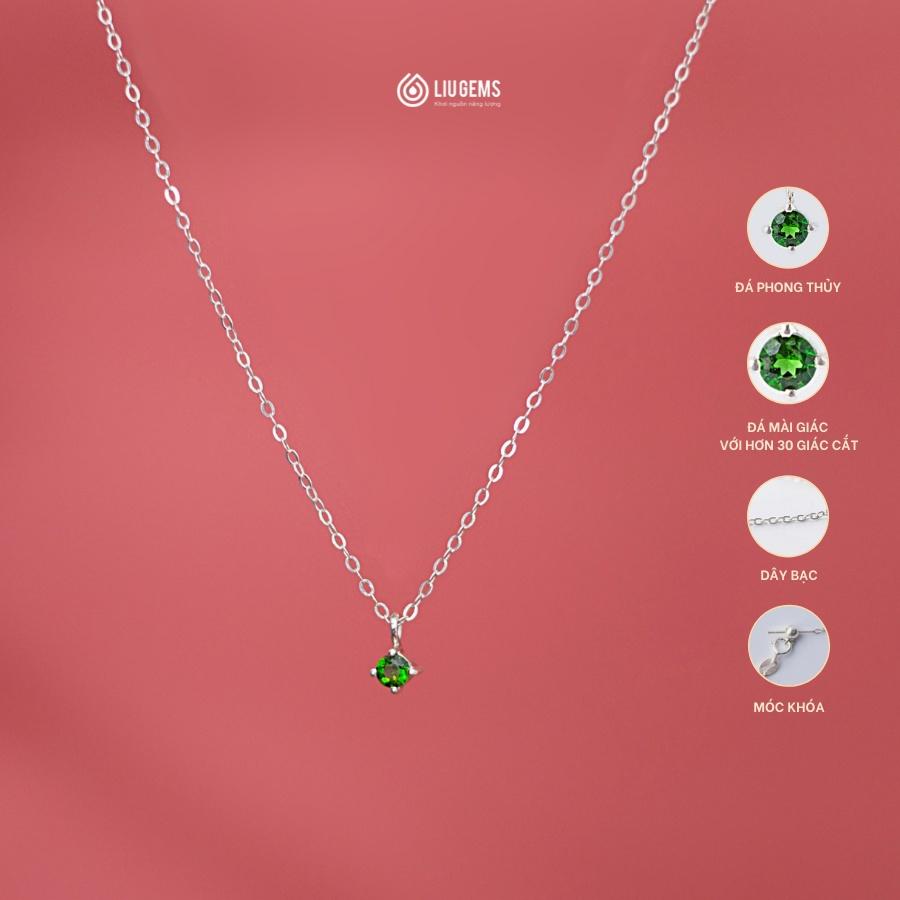 Dây Chuyền Bạc Nữ Liugems Mini Size Nhỏ Đính Đá Phong Thuỷ