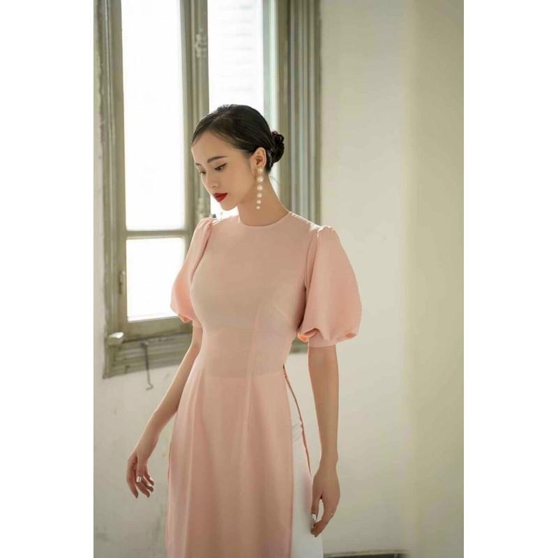 Áo dài vai bồng, tay bèo xinh xắn