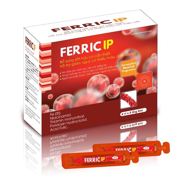 Siro Bổ Sung Sắt, Bổ Máu FERRIC IP Dạng Ống Nhựa An Toàn Cho Trẻ Em
