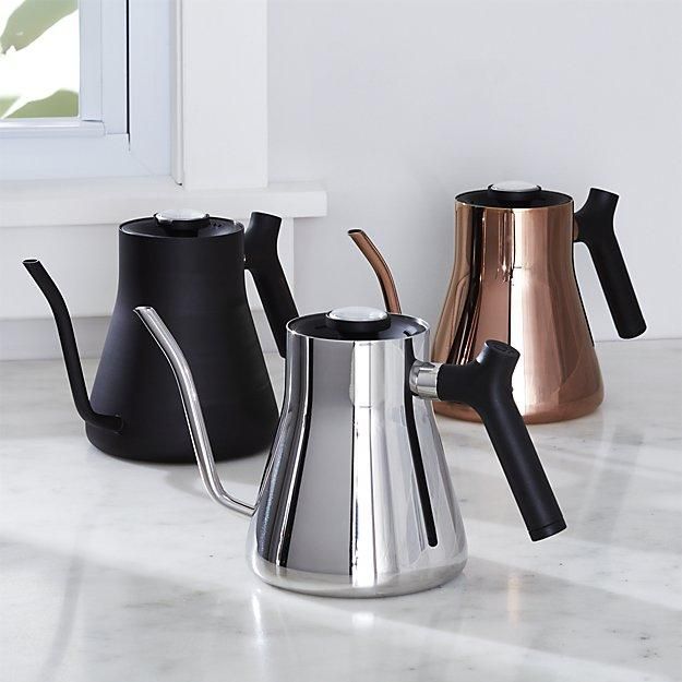 Ấm Rót Nước Pha Cà Phê Fellow Màu Đen- FELLOW STAGG POUR-OVER KETTLE MATTE BLACK - MADE USA