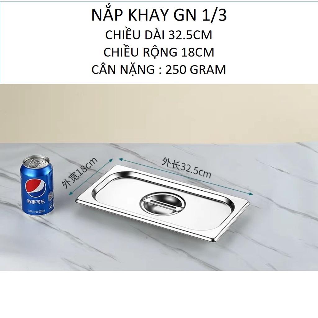 Khay GN 1/3 inox 304 kích thước 32,5cm x 18cm