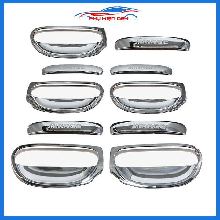 Ốp tay hõm mạ crom Mirage 2013-2014-2015-2016-2017-2018-2019 sáng bóng chống trầy bảo vệ cửa xe ô tô