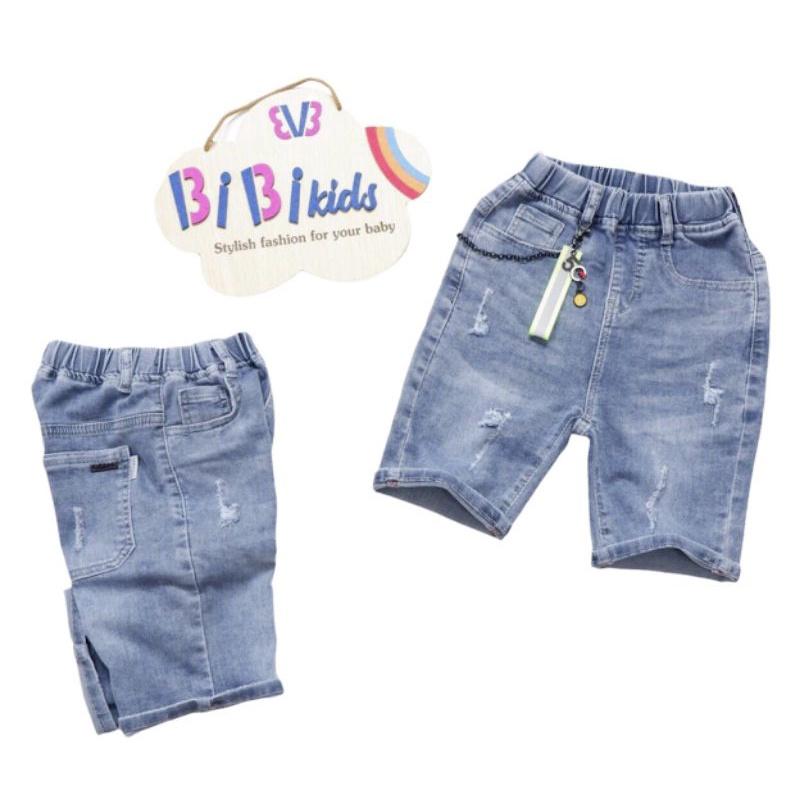 Quần jean ngắn short sọt BiBiKids JN001