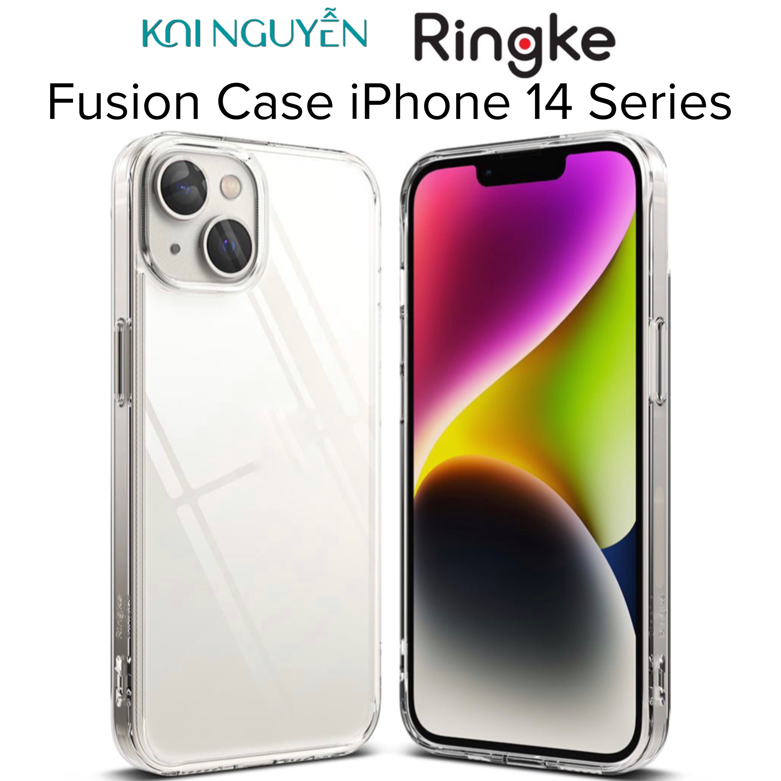 Ốp Lưng Trong Suốt Dành Cho iPhone 14 Pro Max / 14 Pro / 14 Plus / 14 RINGKE Fusion Clear - Hàng Chính Hãng