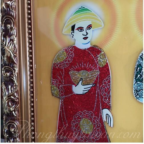 Bài vị CẬU TÀI - CẬU QUÝ khung vàng