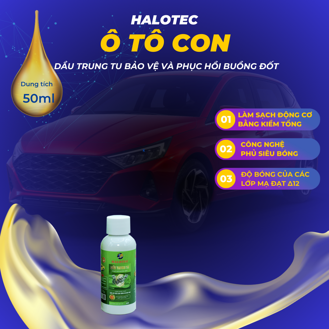 Halotec Dầu Trung Tu Động Cơ, Tặng Lọ Buồng Đốt 50ml
