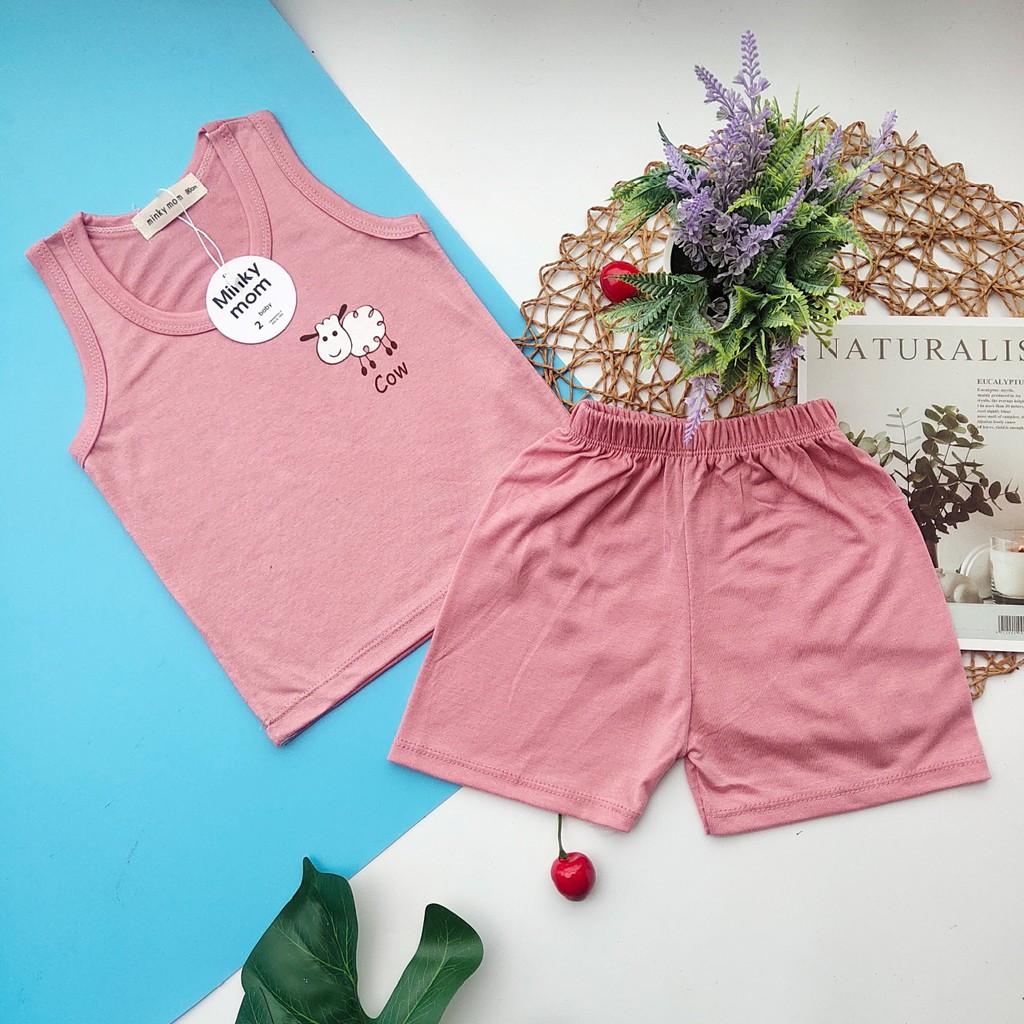 Bộ 3 lỗ trơn Minky Mom chất vải thun lạnh cho bé trai bé gái - M10 - Miababy