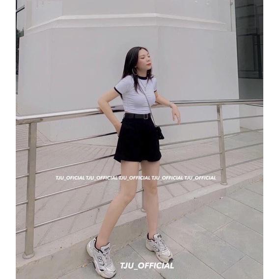 Quần short nữ gập gấu Kanimi vải tuyết mưa cực đẹp