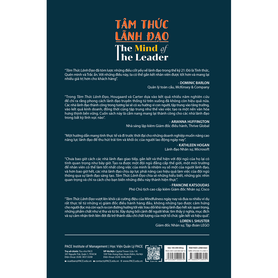 Sách PACE Books - Tâm thức lãnh đạo - Rasmus Hougaard, Jacqueline Carter