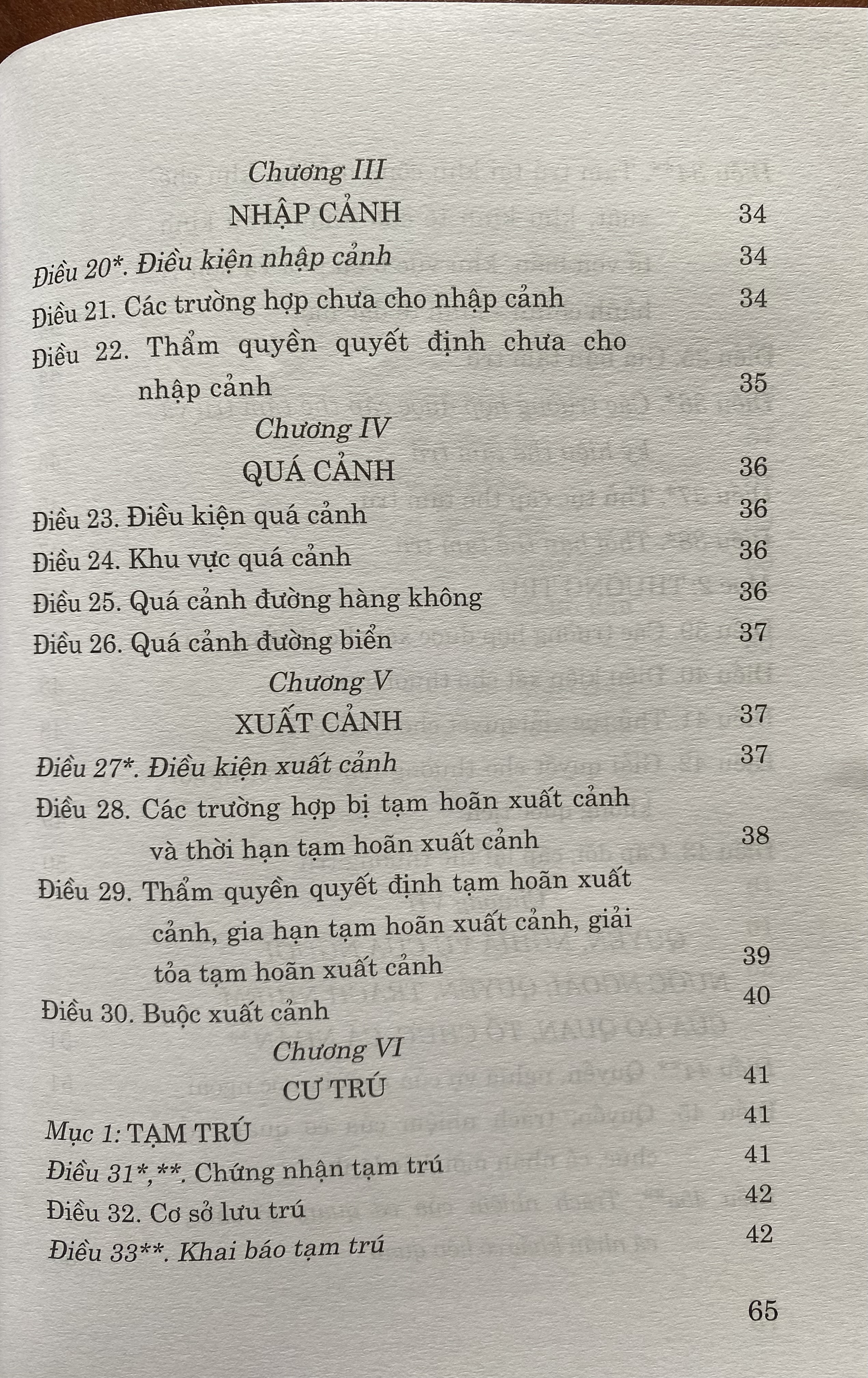 Luật nhập cảnh, xuất cảnh, quá cảnh, cư trú Của người nước ngoài tại Việt Nam