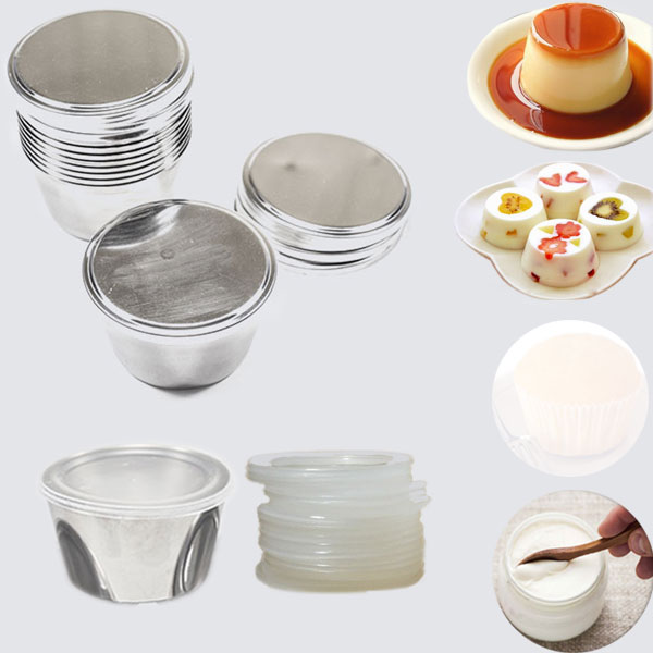 Khuôn Làm Bánh Flan Rau Câu Cupcake Inox 304 Bán Lẻ Nắp Nhựa Kèm Nắp Inox 304