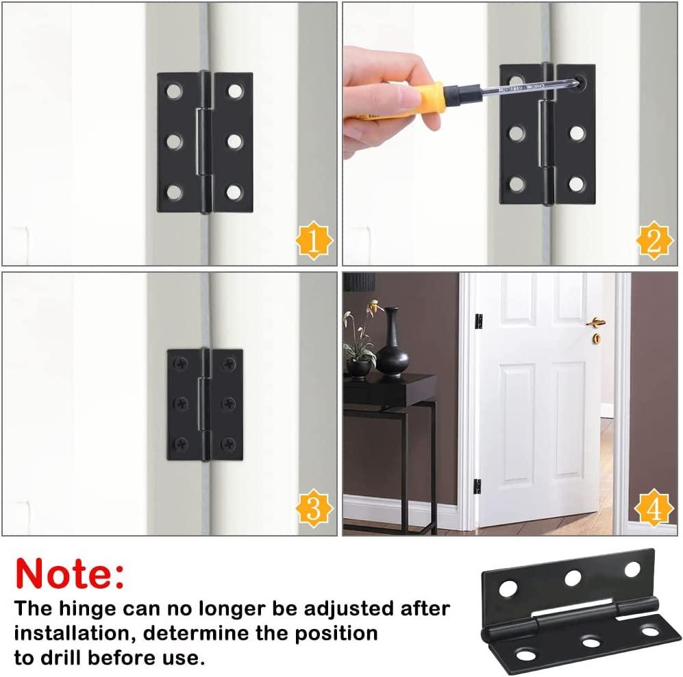 15 mảnh cửa bản lề mini bản lề 42*76mm mô hình xây dựng dải bản lề gấp bản lề vít bản lề cửa nhỏ có thể gập lại cho tủ trang sức bằng gỗ