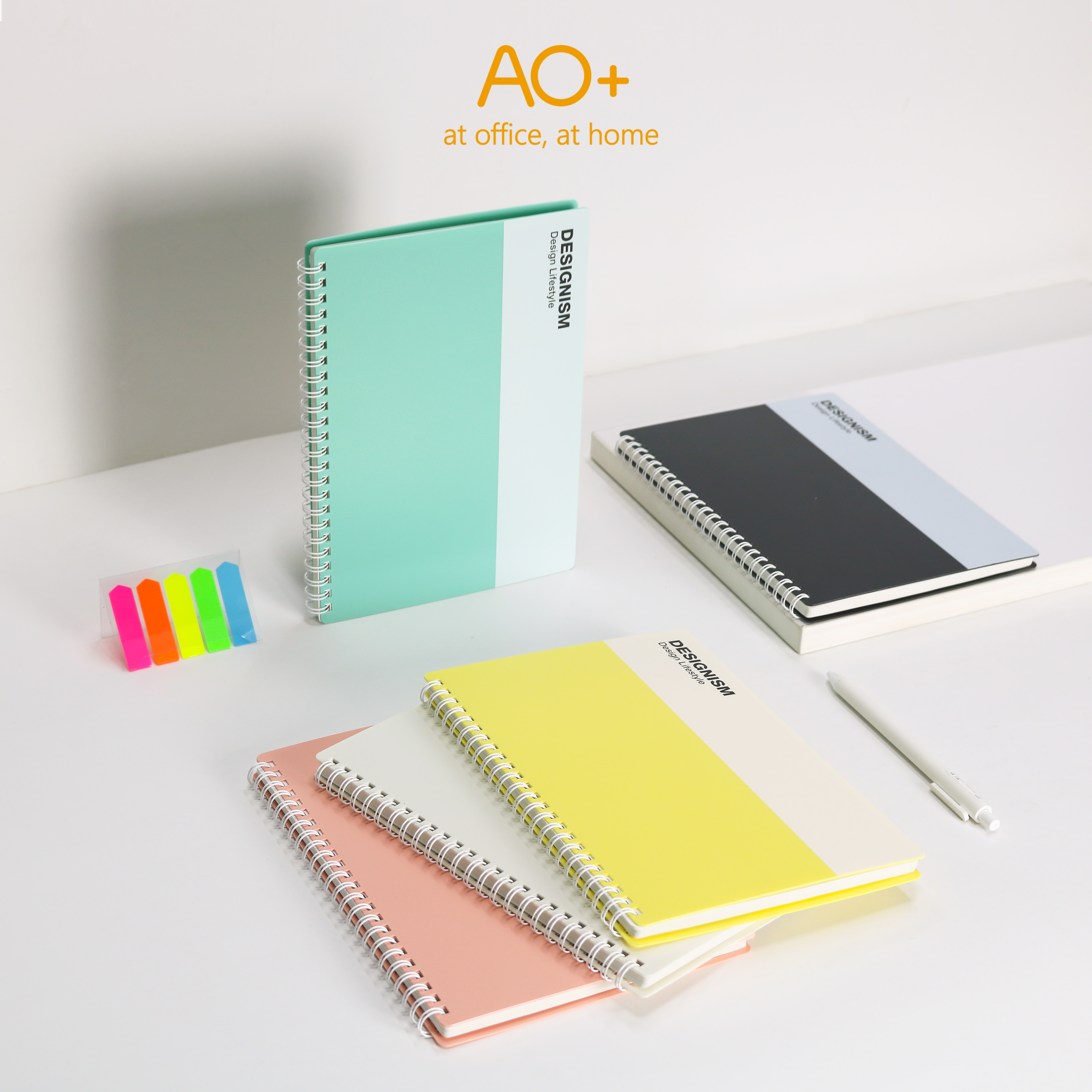 Sổ lò xo A5 kẻ ngang Designism AO+ 140 trang, nhiều màu sắc DN675