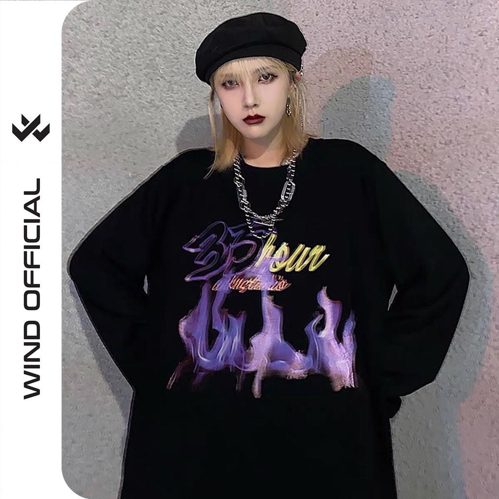 Áo thun tay dài Wind phông unisex form rộng 35hour sweater oversize nam nữ ulzzang