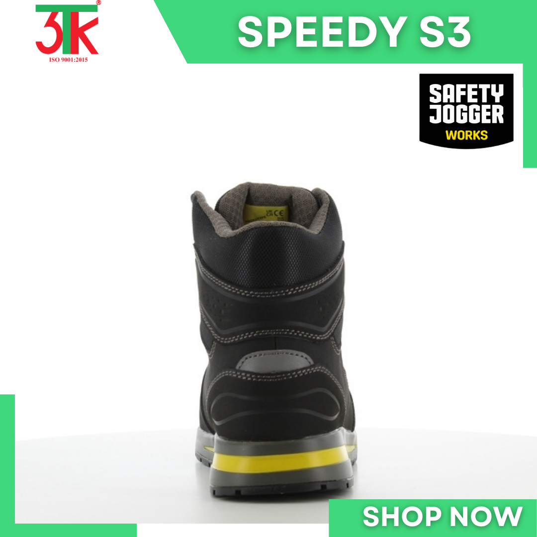 Giày bảo hộ lao động Safety Jogger Speedy S3 cao cổ siêu nhẹ thoáng khí chống tĩnh điện, chịu nhiệt 300 độ C