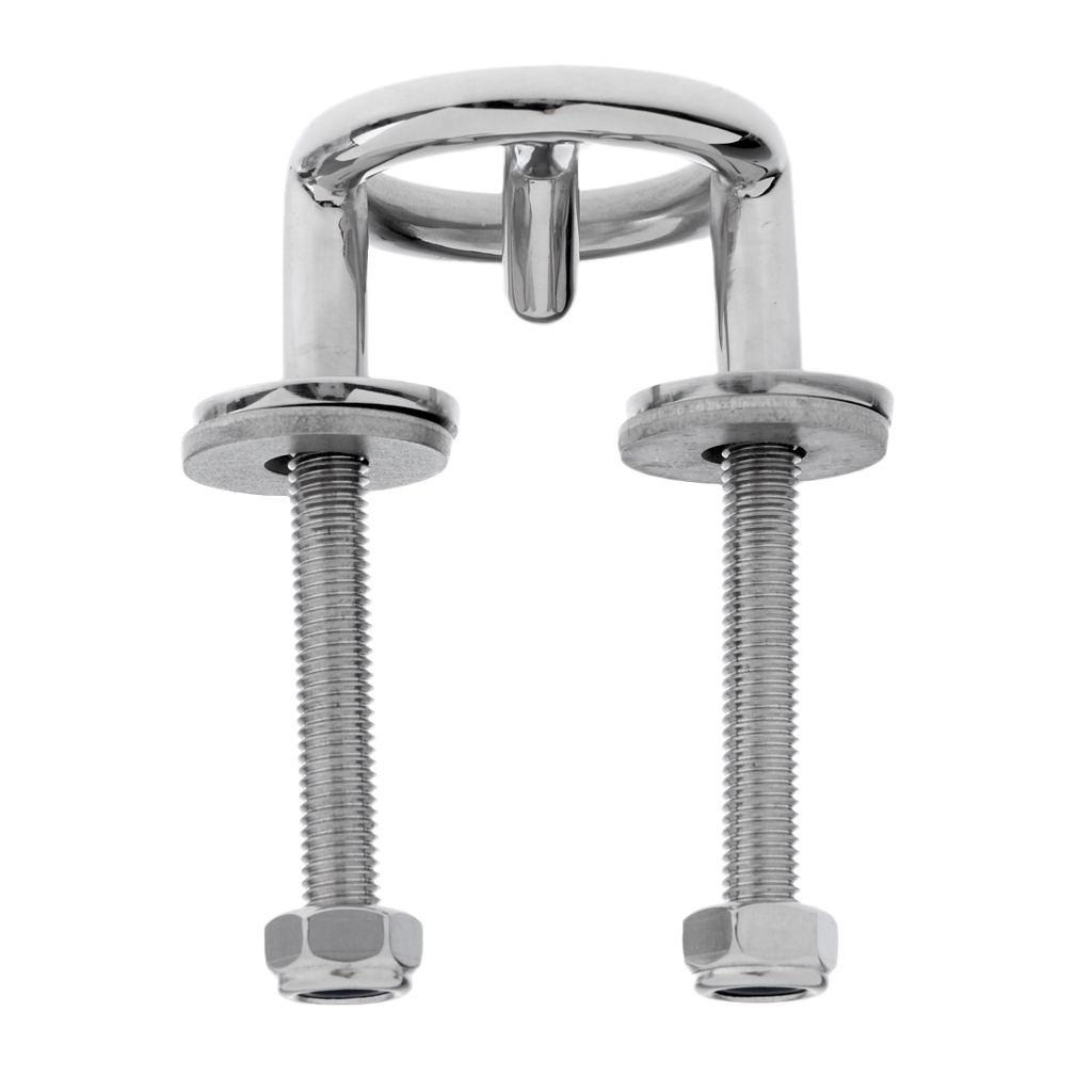 Stainless Steel Water Ski Tow Rope Hook Bracket Boat Transom Mount Hardware