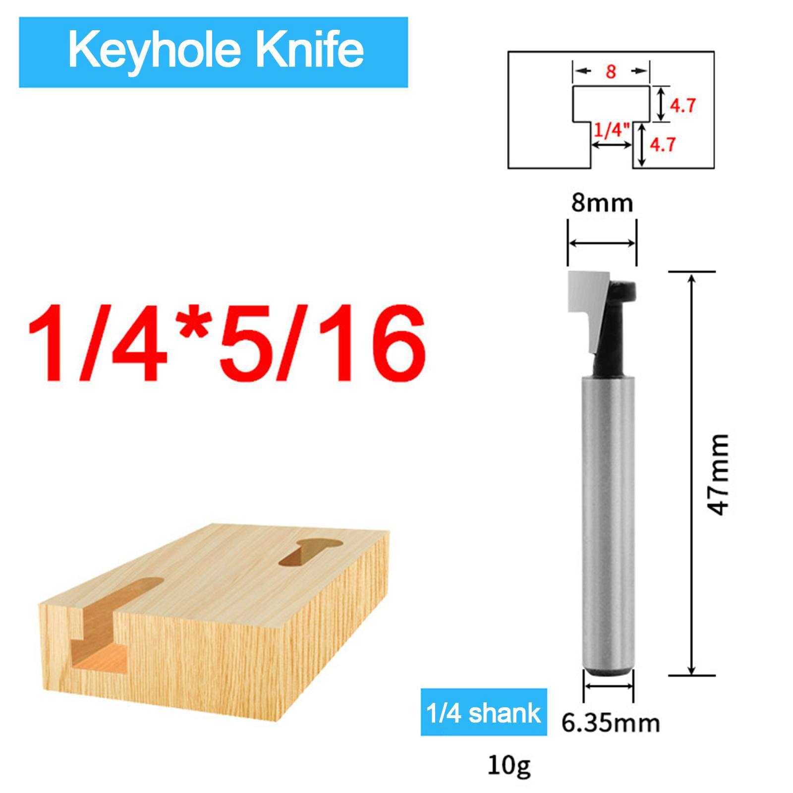 5Pcs Surfacing Router Bits Grooving Bits Planer Bit for Woodworking Router