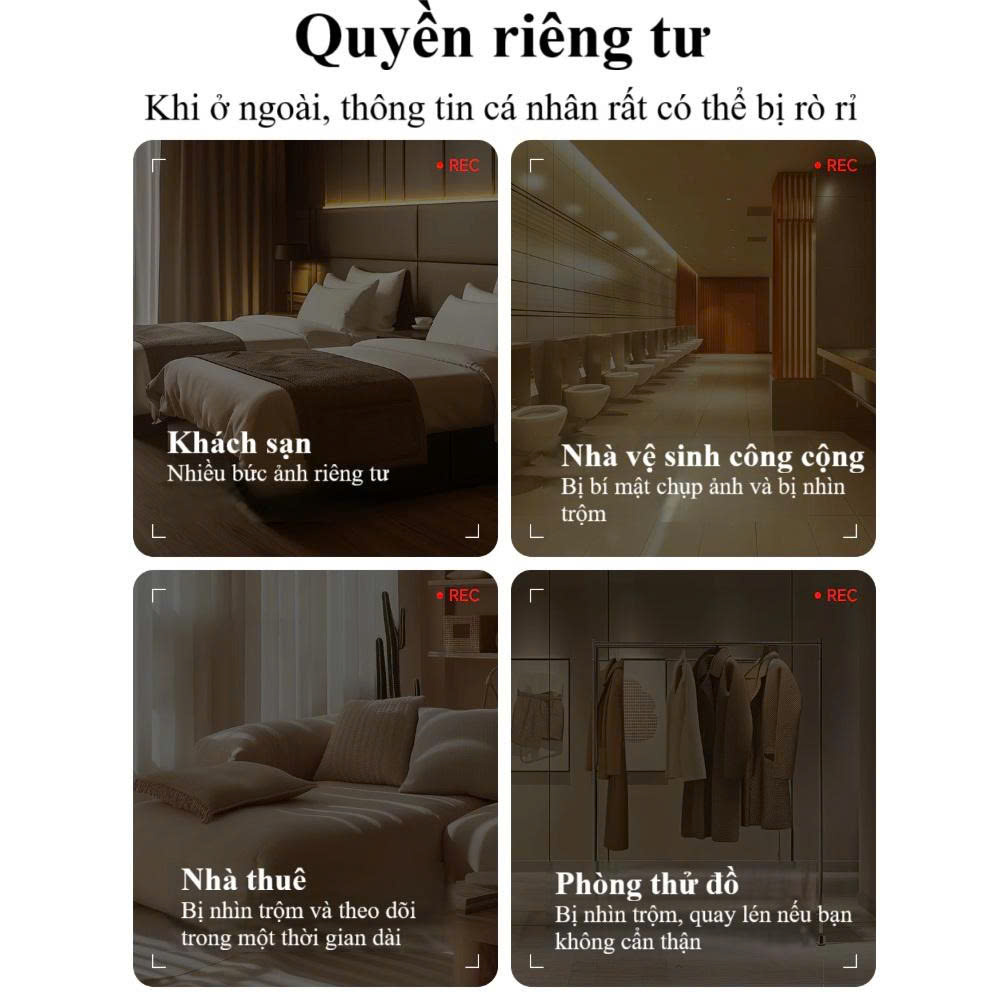 Máy dò camera ẩn Hoco GM231 quét cam hồng ngoại phát hiện di động chống nhìn trộm - Hàng chính hãng