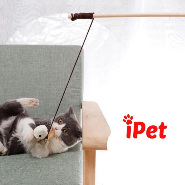 Đồ Chơi Cần Câu Gỗ Cho Thú Cưng Chó Mèo