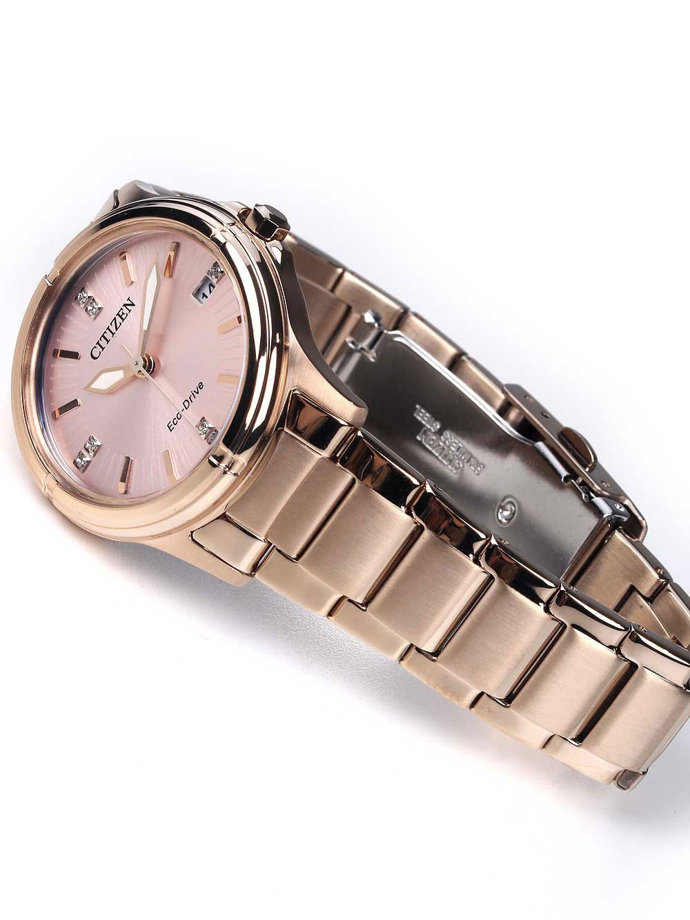 Đồng Hồ Nữ Citizen Đính Đá Swarovski Dây Thép Không Gỉ FE6053-57W - Mặt Hồng