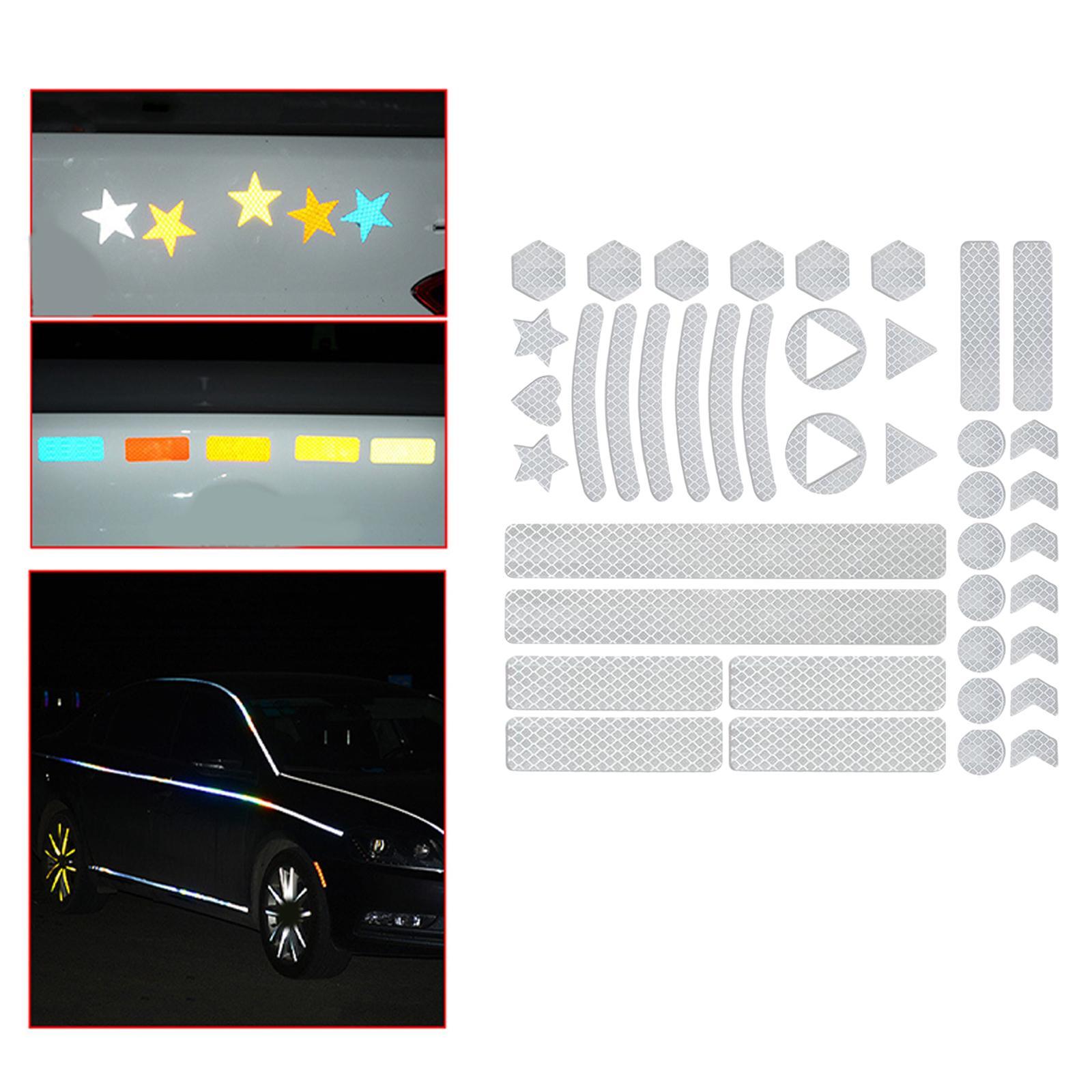 Safety Reflective Sticker, High Visibility Reflector Stickers Bike Reflective Tape Reflective Decals Waterproof for  Truck