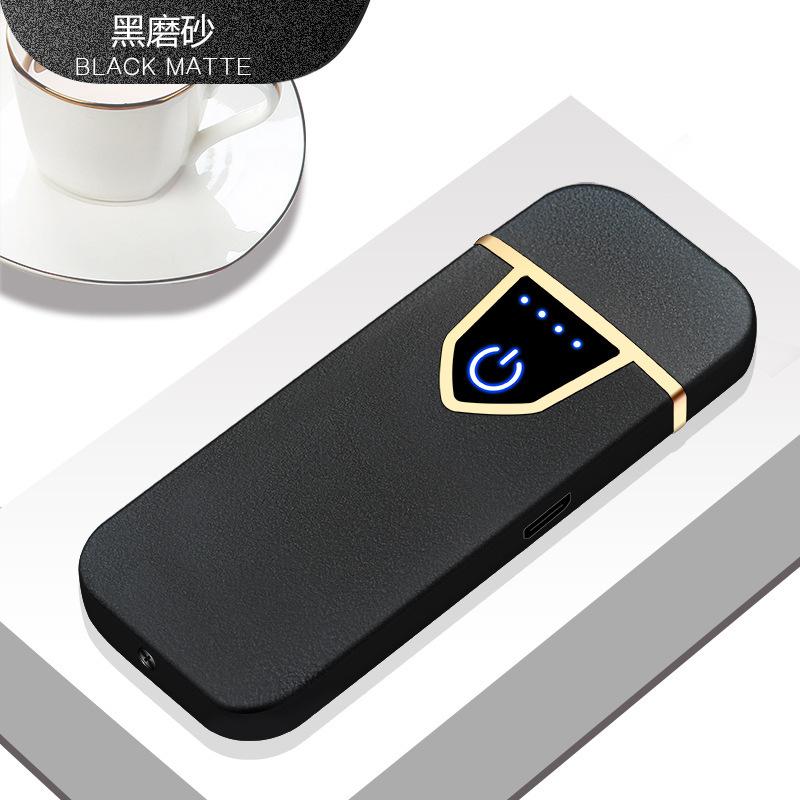 Đảm bảo chất lượng 711 cảm ứng vân tay sạc bật lửa chống gió cảm ứng siêu mỏng usb logo cố định bật lửa điện tử