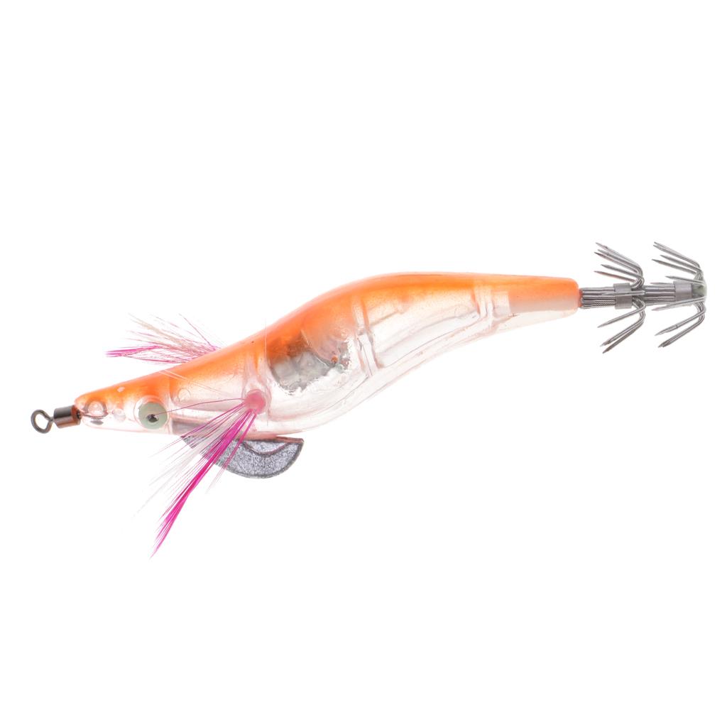 Lifelike 3D Eye Shrimp Squid Jig Fishing Hook Artificial Shrimp Fishing Bait