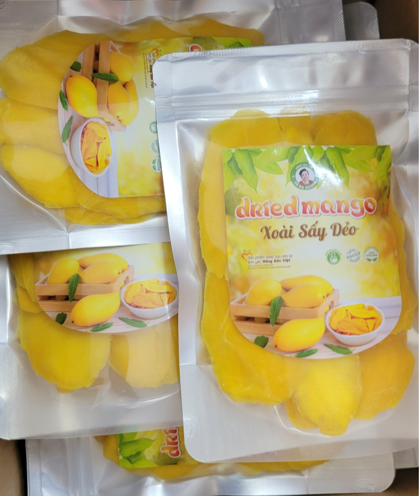 Xoài sấy dẻo, nguyên vị 100% tự nhiên, ăn vặt siêu ngon, nông sản sạch