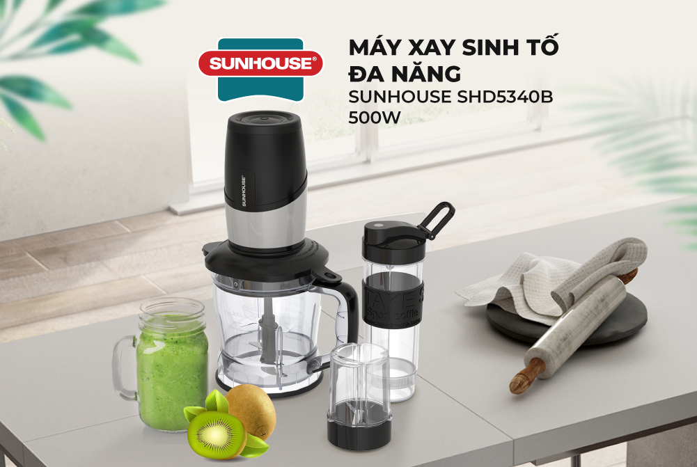 Máy Xay Sinh Tố Đa Năng Sunhouse SHD5340B (500W) - Hàng chính hãng