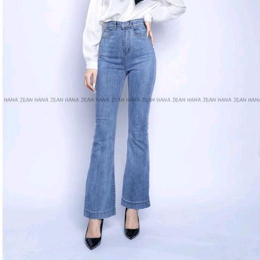 Quần jeans co giãn ống loe form dài hắck dáng ( HÌNH THẬT SHOP CHỌP