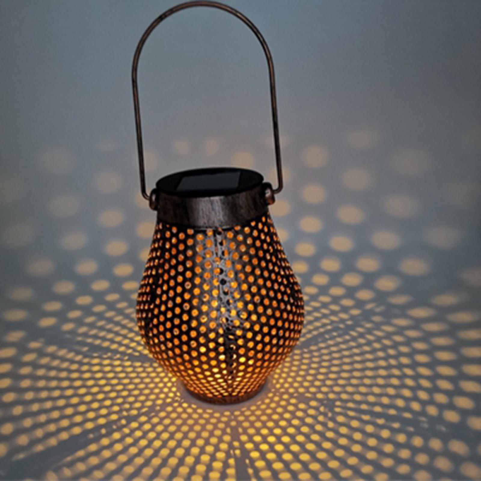 LED Hanging Solar Lantern Outdoor for Yard Tree Courtyard Fence Garden