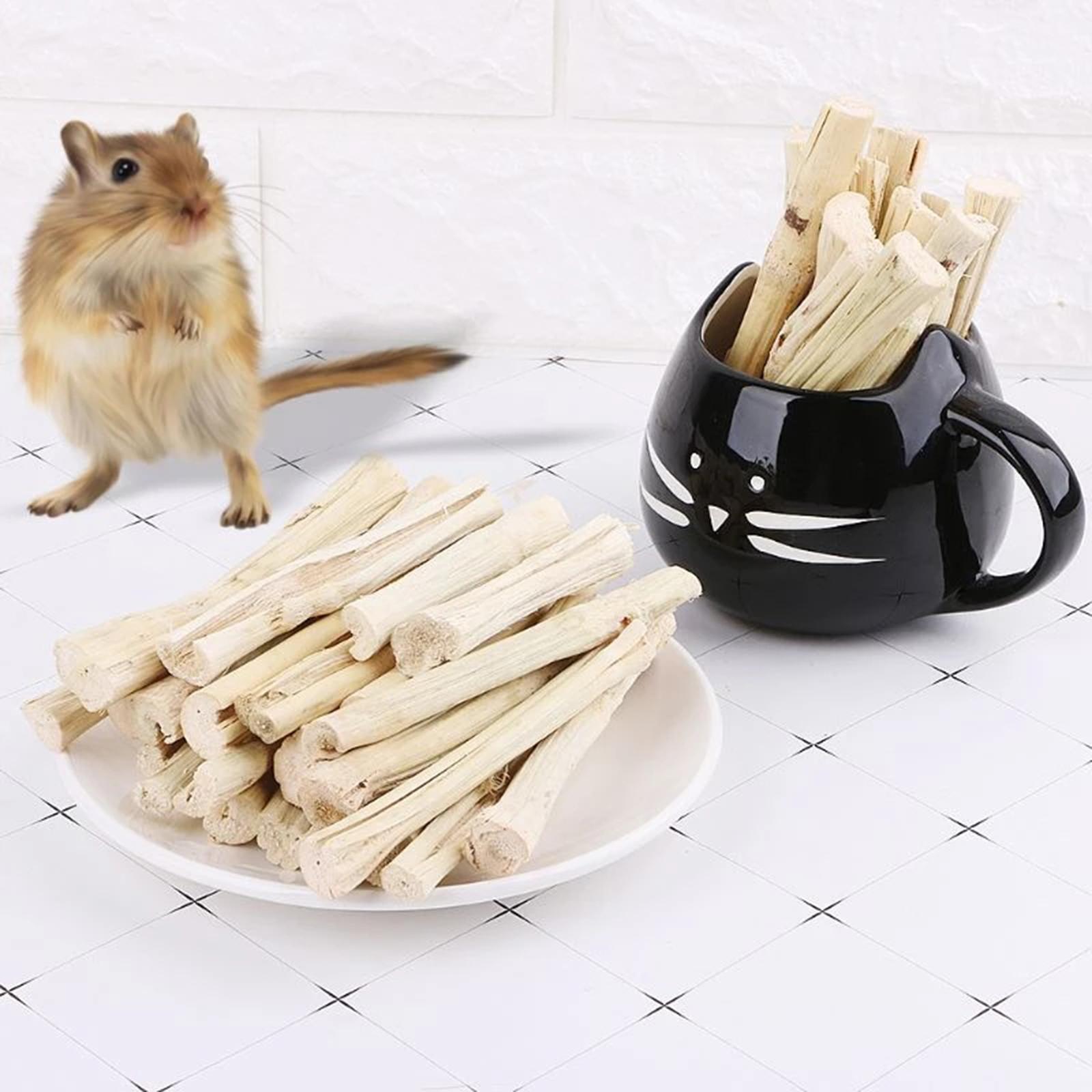 Rabbit Chew Toys Playing Snacks Bamboo Natural Hamster Molar Toys