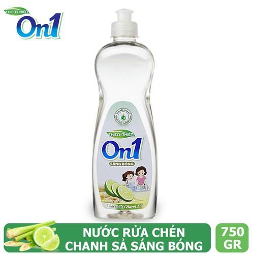 Nước rửa chén On1 hương chanh sả - gel rửa bát sạch bóng vết dầu mỡ 750g N5204