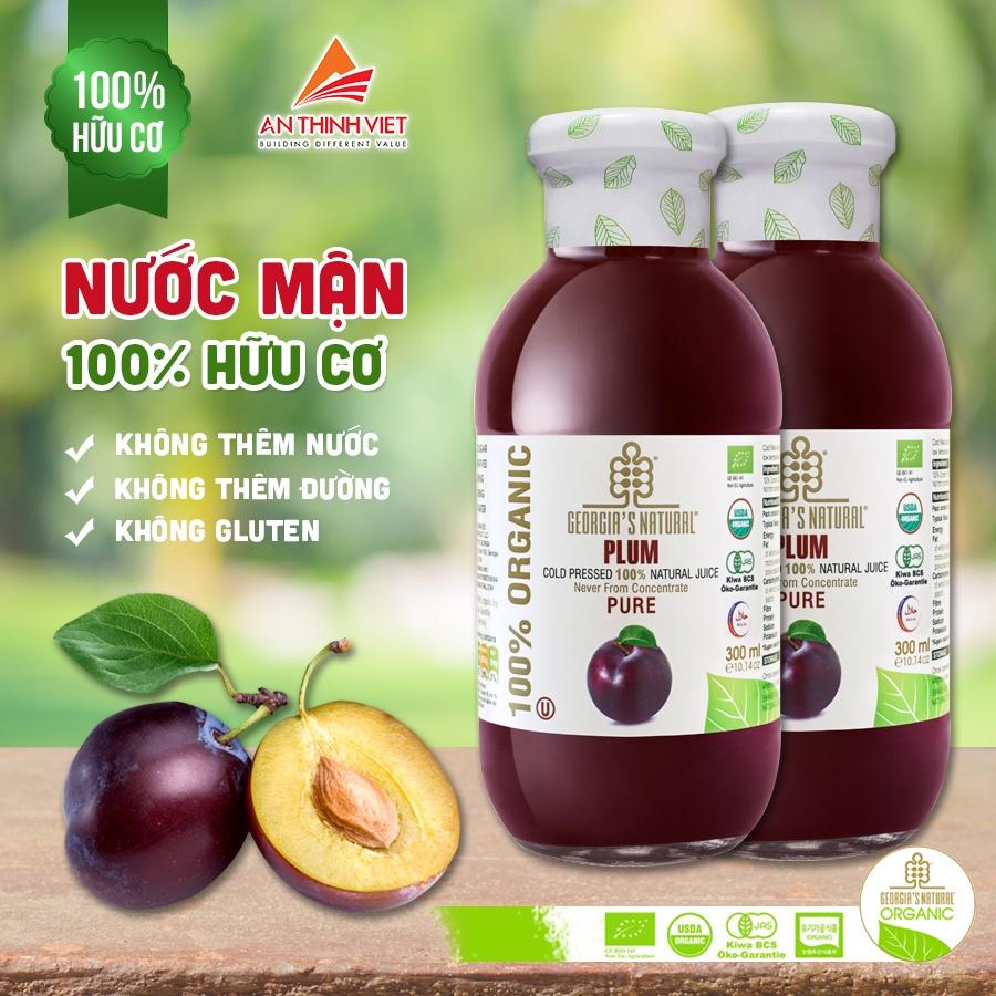 Nước Ép Lạnh 100% Hữu Cơ Trái Mận Tự Nhiên Georgia's Natural - ORGANIC Cold Pressed Natural Pure Plum Juice - 300ml