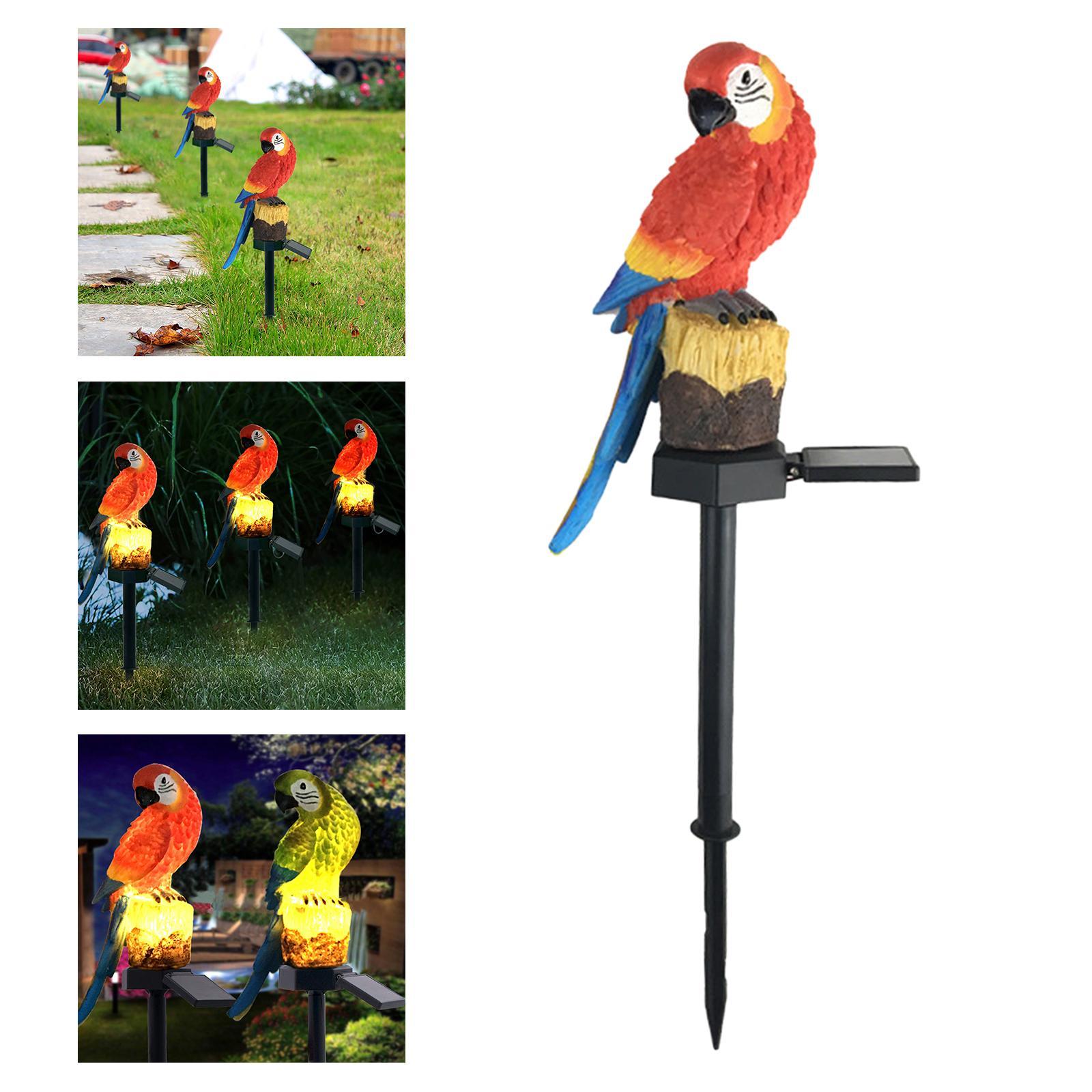 Solar Yard Lawn Patio Lamp Waterproof Resin Statue Red