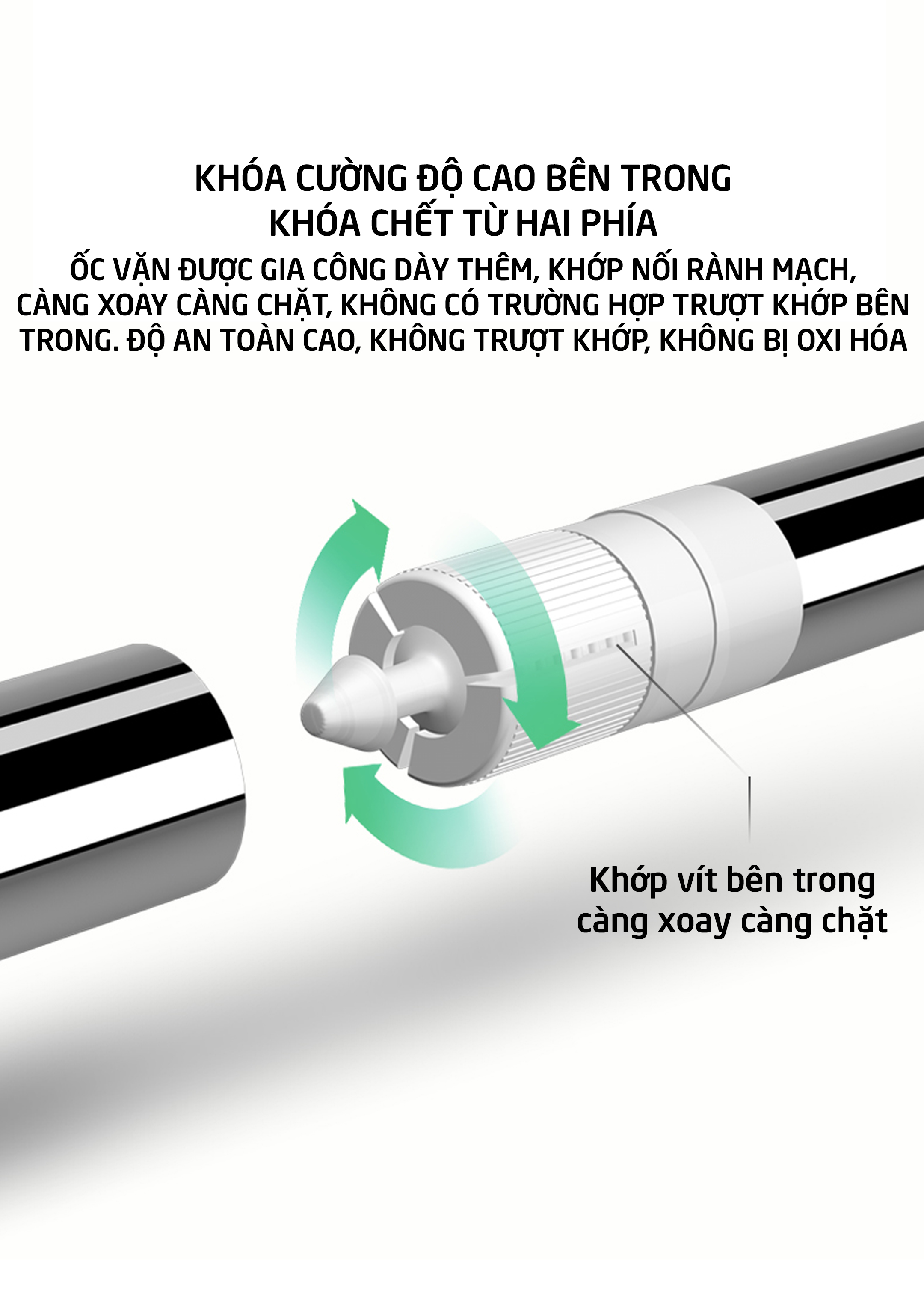 Thanh Inox treo rèm cửa, treo khăn tắm, quần áo, tiện lợi đa công dụng