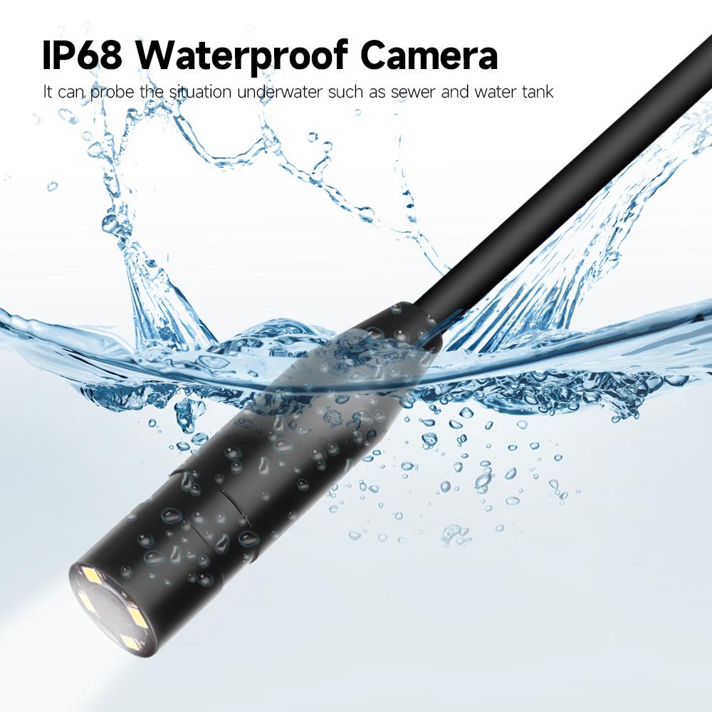 Multifunction Endoscope 4.5 inch Screen 14mm Inspection Camera 5 Million Pixels IP68 Waterproof Built-in 2600mAh Battery