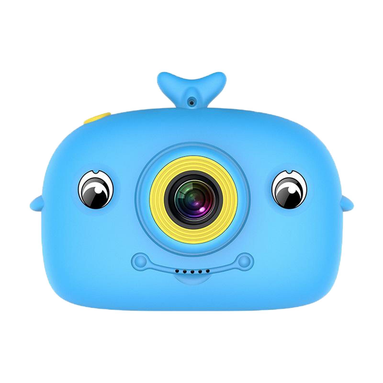 1080P 2.0 Inch Compact Digital Camera For Kids Gift Toys Blue Dual Lens