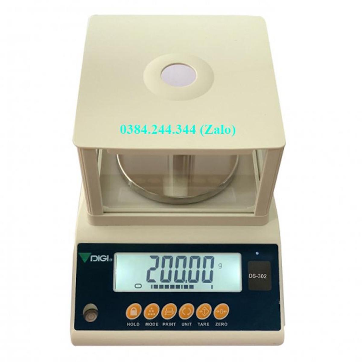Bộ sản phẩm cân điện tử kỹ thuật 2 số lẻ Digi DS mức cân tối đa 600g, độ chia 0.01g kết nối với màn hình hiển thị phụ