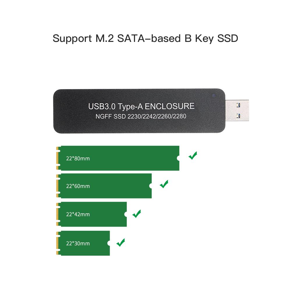 USB3.0 Type-A NGFF SSD truyền dữ liệu nhanh hơn 5Gbps