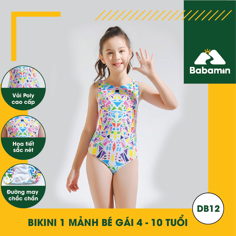 Đồ Bơi Bikini 1 Mảnh Cho Bé Gái Từ 4 - 10 Tuổi Cao Cấp - Babamin – DB12