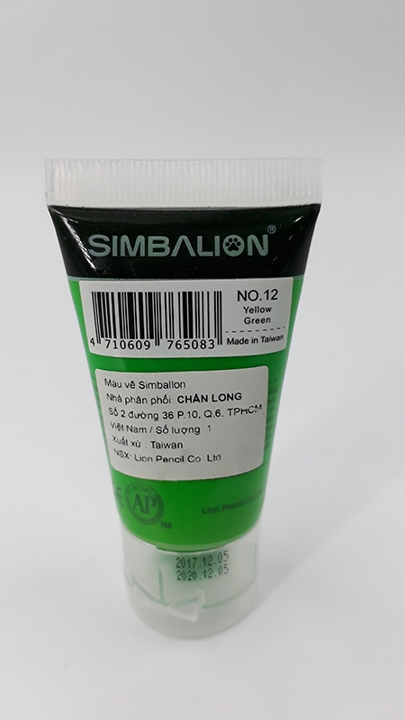 Màu Vẽ Simbalion Acrylic 30ml NAC30 - 12 - Vàng Xanh