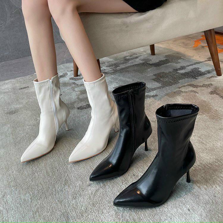 BỐT MŨI NHỌN DA MỊN GÓT ĐŨA KHÓA CẠNH - 7P