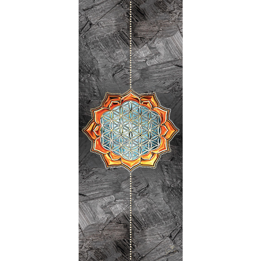 Thảm tập yoga chính hãng Yvonne, Mandala Vintage (TẶNG KÈM 3 PHẦN QUÀ) dày 4mm bề mặt nhám, siêu bám, chống trơn trượt, ưa mồ hôi