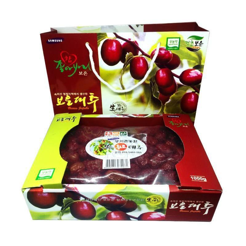 Táo Đỏ Sấy, Táo Đỏ Hàn Quốc Sấy Khô, Túi 1Kg Hàng Loại 1 Trong Hộp, Tặng Kèm Túi Sách Làm Quà Biếu