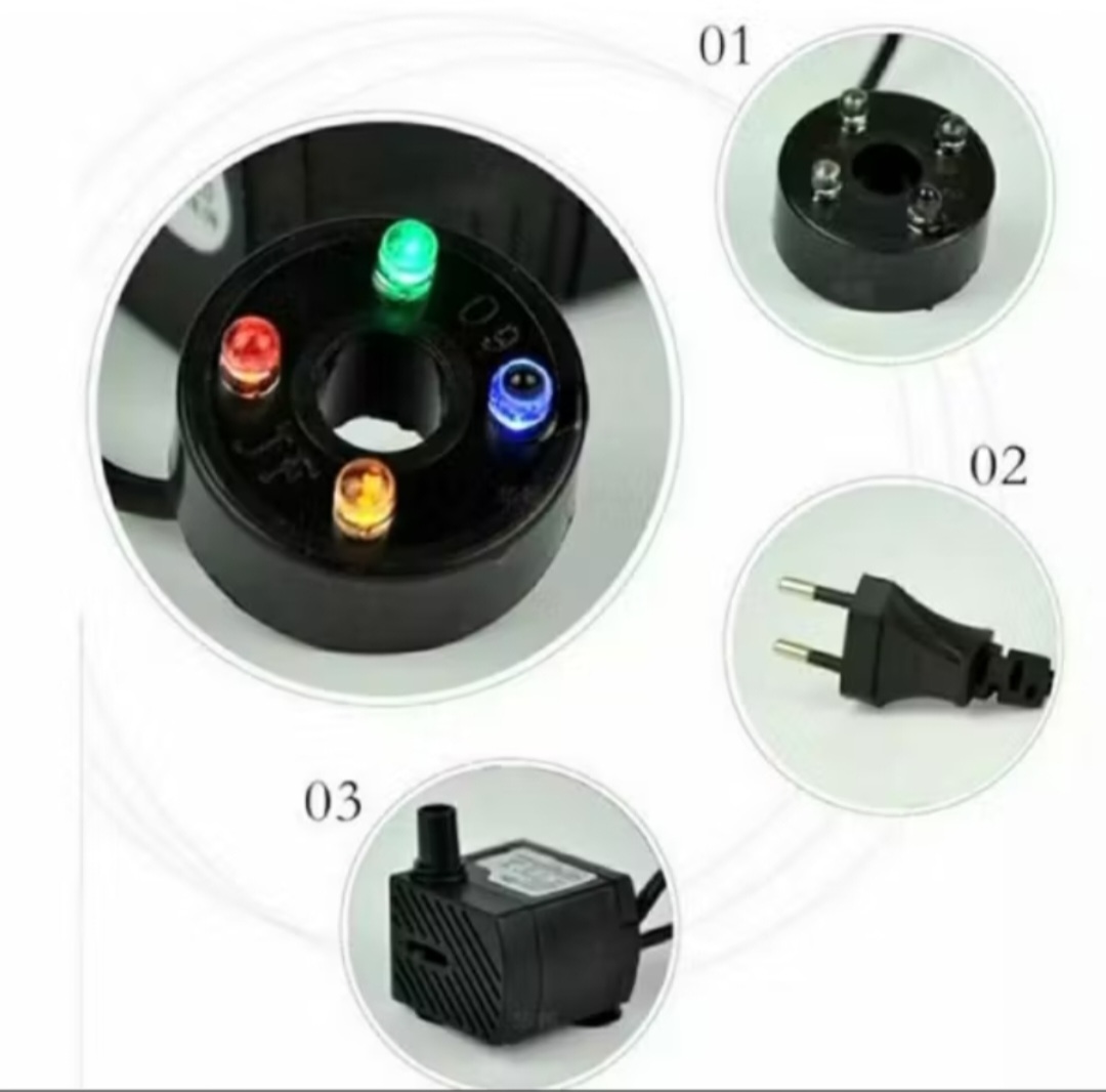 MÁY BƠM HÚT NƯỚC BỂ CÁ CẢNH MINI CÓ ĐÈN LED NHẤP NHÁY NHIỀU MÀU SẮC CỰC ĐẸP