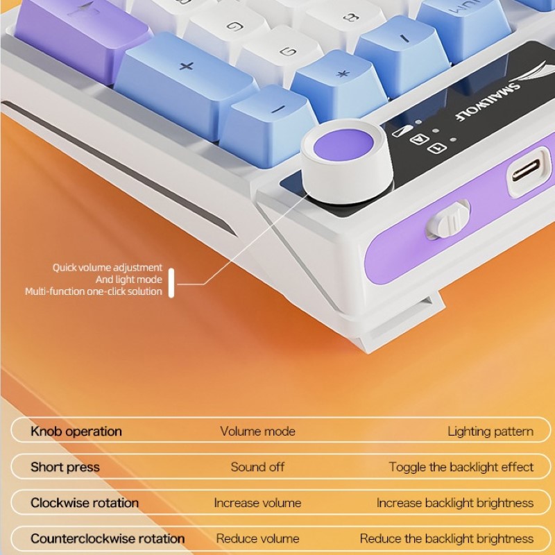 Bàn Phím Cơ Gaming không dây MK95 Bluetooth + USB + Cáp Pin sạc TypeC Hotswap cho máy tính laptop điện thoại hàng nhập khẩu