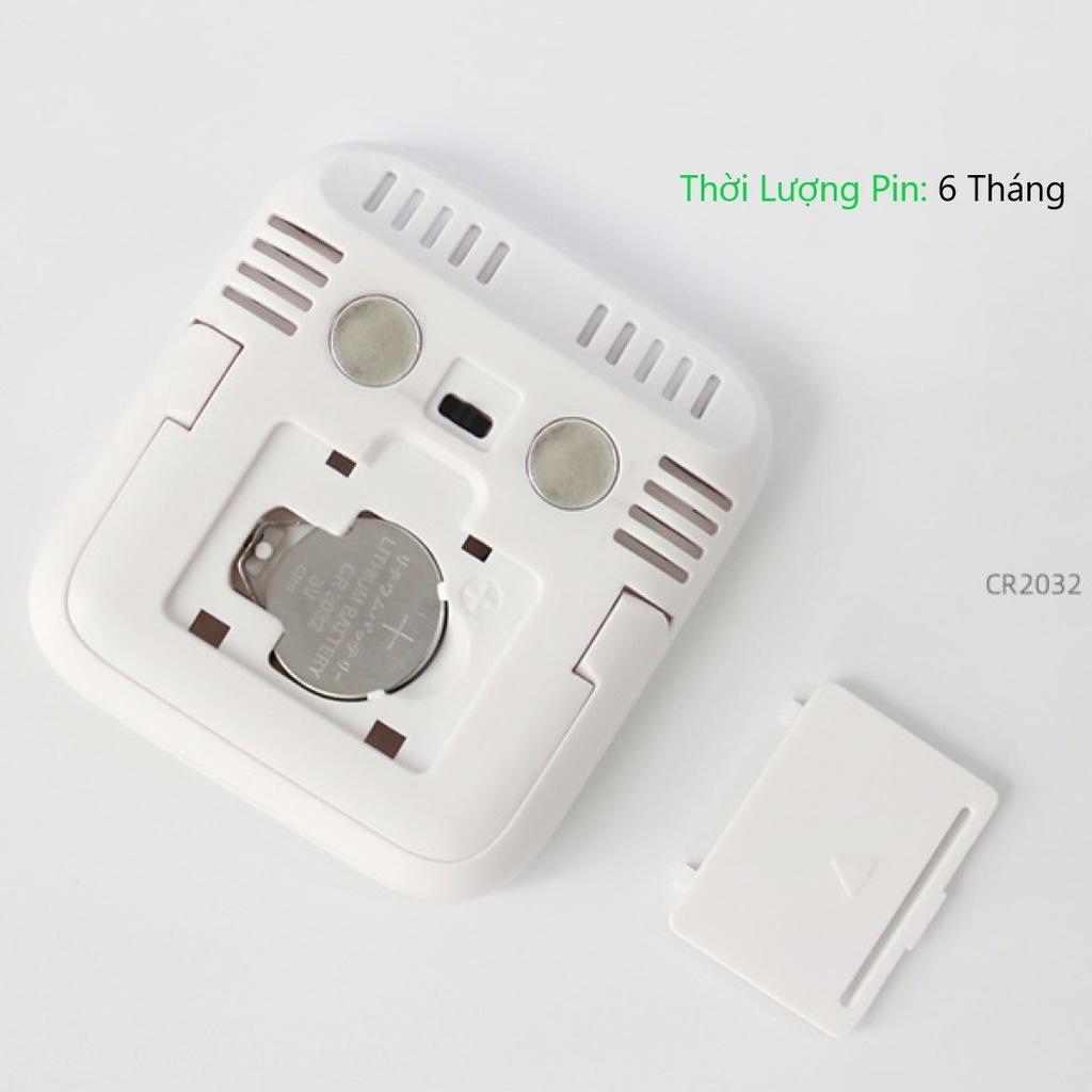 Nhiệt Ẩm Kế Đo Nhiệt Độ Phòng Ngủ Cho Bé Tự Động Chính Xác 1 Đổi 1 Màu Trắng